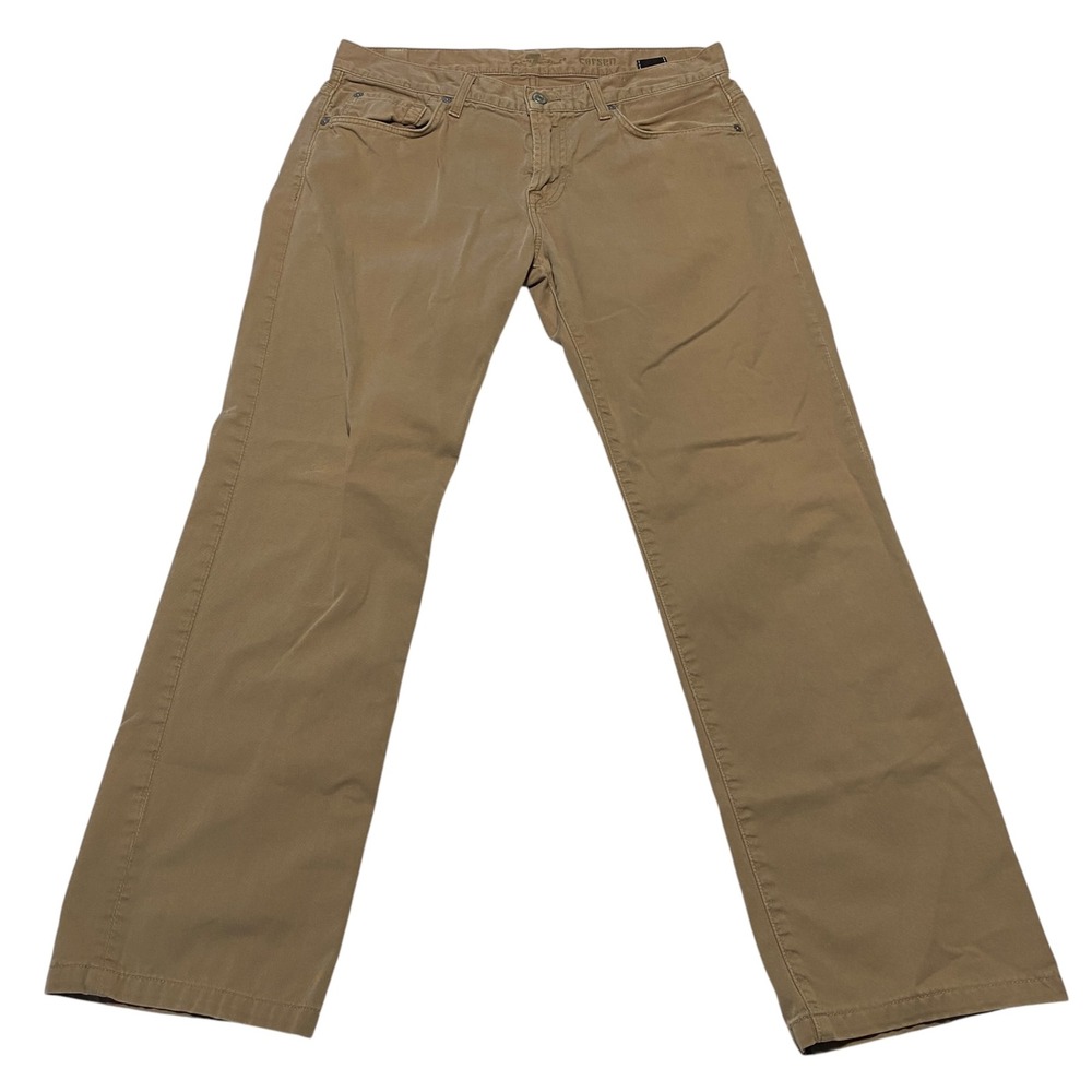 7 For All Mankind Carsen Straight Leg Tan Khaki Pants Womens
Size 34